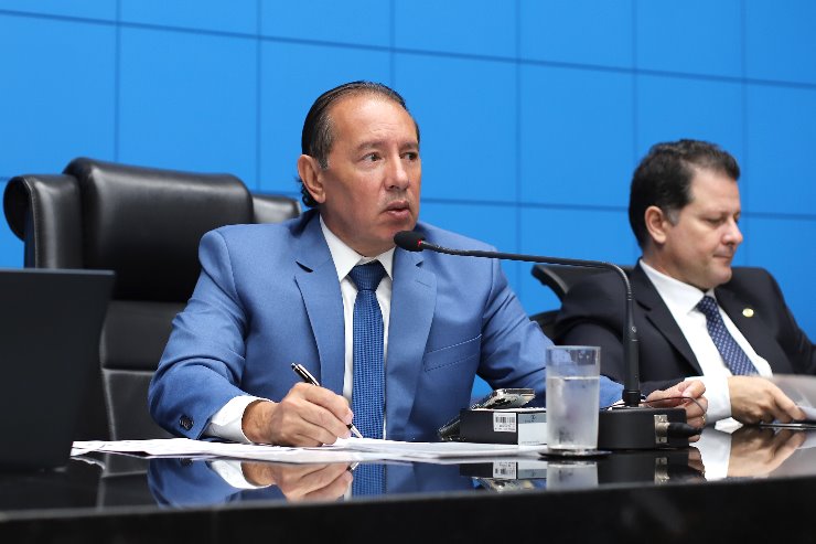 Imagem: Presidente da ALEMS,Gerson Claro,abertura da audiência pública